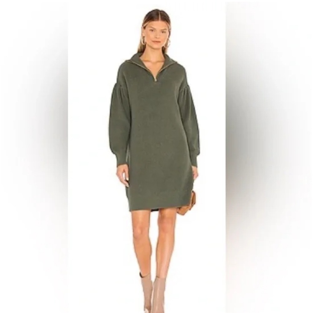 Women's quarter zip sweater dress